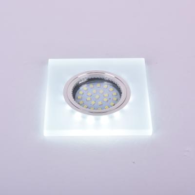 China Modern indoor square frosted glass holder+SMD GU5.3 recessed LED spot light fixture housing for sale