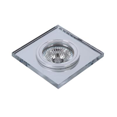 China Square Spot GU10 / GU5.3 Modern Indoor Glass Mount Recessed Light Fixture Housing LED Spotlight Housing for sale