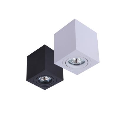 China Modern Modern Square LED GU10 Surface Mounted Light Downlight Frame Housing Ceiling Spotlight for sale