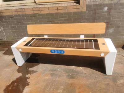 China Modern Urban Furniture Smart Solar Bench with LED Lights for Park, seaside and community for sale