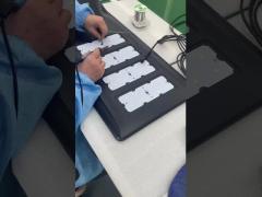 The inside of the solar integrated street light is being welded. Hot sale in European market.
