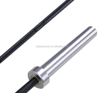 China Crossfit Barbell Steel Phosphating Black Bar With Chrome Sleeve for sale