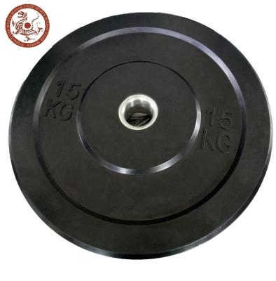 China High Quality Black Rubber Bumper Plates 5kg -25kg 10lb-55lb Barbell Universal Gym Equipment Weight Plates for sale