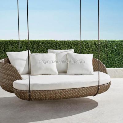 China Traditional ingenious design attractive all weather comfortable wicker daybed chair garden patio patio swings outdoor furniture for sale