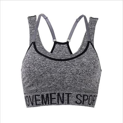 China Lori Breathable Crazy Shockproof Rimless Yoga INVEST AWAY Quick Dry Breathable Back Sports Two Piece Bra for sale