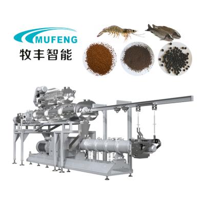 China Aquatic feed plant High efficient aquatic shrimp feed pellet machine extruder twin screw for pet food for sale