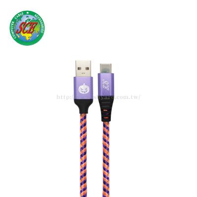 China Charging data 3A home/office/construction/teaching cable and transmission type-c fast charging Halloween limited designation of part pure core 1M copper wiring for sale