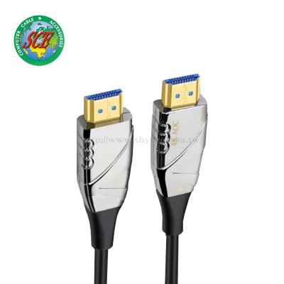 China Fiber Optic 2.0 HD Home / Office / Construction / Teaching Cable Slim Active AOC 4K 60hz 18G 3D HDR 300M for sale