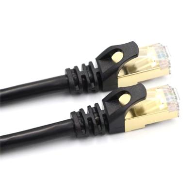 China Oxygen Free Copper Gold Plated Shell rj45 Lan Cable Home/Office/Building/Teaching Network Cable Cat7 SFTP 0.5M for sale