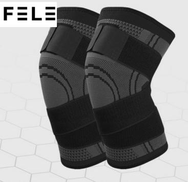 China Sports Knitting Brace Foot Sleeve Fl00-249 Knee Compression Sleeve Brace Support, Knee Sleeve for sale