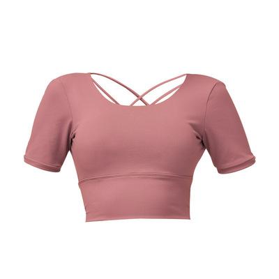 China Breathable Hot Selling Women Summer Yoga Solid Quick Dry Tops For Indirect Wear for sale