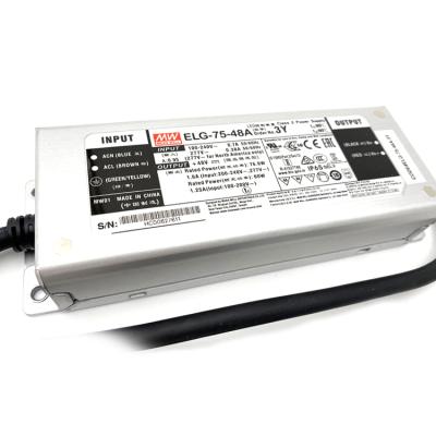 China ELG-75-48A-3Y 76.8W 48V 1.6A lighting power supply with IP67 design ELG-75-48A-3Y for sale