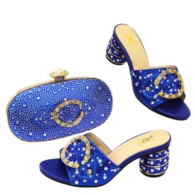 China Electrically Passionate Heels Shoes Female Sandals Fashion Women Handbag Fashion Italian Ladies Matching Shoes and Bags Matching Big Bag Shoes for sale