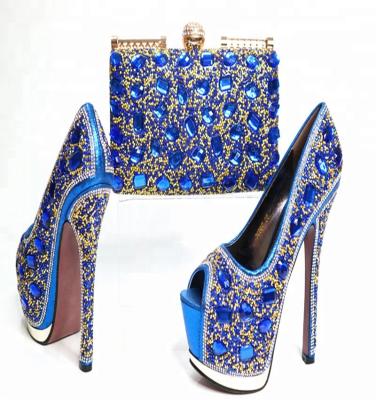 China NEW Italian High Heel Shoes With Matching Bag Shiny Wedding Shoes With Matching Bags Women's Shoes And Bags To Match for sale