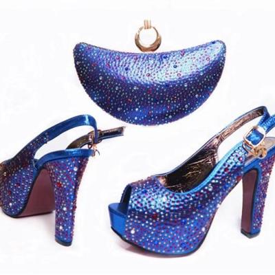 China 2018 hot Italian high heel shoes with matching bags set Italian matching shoes and shoe and bag women's bags to match for sale