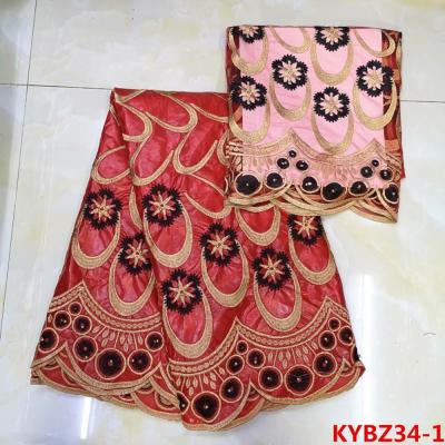 China Latest 2019 viable new arrival bazin with embroidery african bazin riche lace fabric for dress for sale