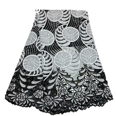 China Viable New Fashion African Lace Styles High Quality Net Lace Embroidery Lace Fabric With Stones for sale