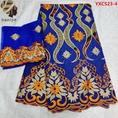 China Sustainable African Fabric Cotton Set 2020 Latest Swiss Voile Lace100% Cotton Fabrics Swiss Lace For Women Dress for sale