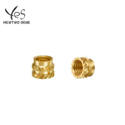 China 3D Casting Wire 3D Printer M3*5*4 Brass Hot Heating Inset Printer Parts Double Knurled Injection SL Type Twill Brass Nuts for sale