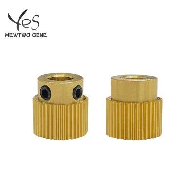 China 3D Printer Parts 40 Teeth 1.75mm MK8 Remote Gear Extruder Kit Wheel Brass Filament 3D Printer Gear for sale