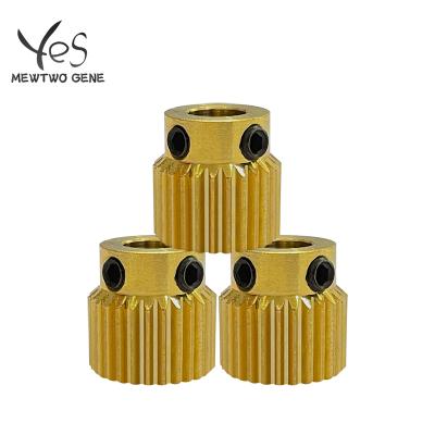 China 3D Printer Machinery Processing Customization 3D Printer Parts 26 Teeth 1.75mm Brass Gear MK8 for sale