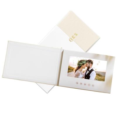 China Luxury Customized Europe Multi Size HD LCD Wedding Video Book Digital Invitation Video Greeting Card for sale