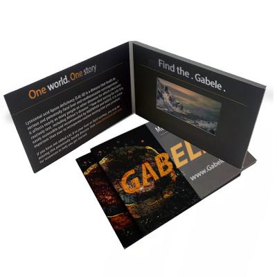 China Europe A4/A5 Size Customizable Invitation Card USB LCD Display VCR Digital Brochure for sale