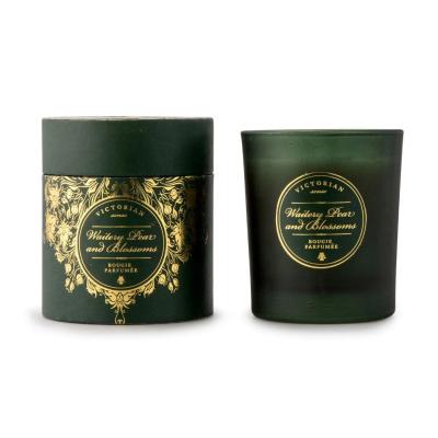 China Recyclable Candle Jar Paper Packaging Tube Gift Box With Gold Logo Stamping Rigid Candle Box for sale