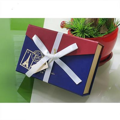 China Handmade High Quality Book Shape Gift Box Rigid Paper Food Packaging For Cookies Food And Beverage Packaging Wax Coated Paper Customized Iu for sale