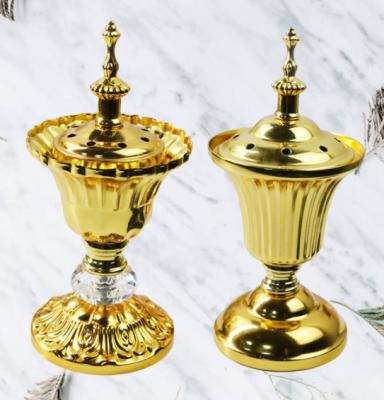 China New Chinese Incense Design Arabian Censer Plating Home Decorations Gold Censer for sale