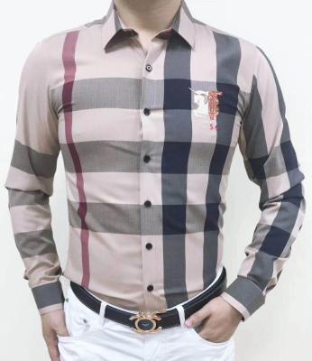 China New Arrival Men's Shirt Anti-Pilling Slim Fit Wide Striped Casual Shirts For Men's Long Sleeve Shirt for sale