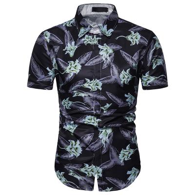 China 3D Anti-Pilling Summer Men's Hawaiian Beach Casual Shirt Flower Short Sleeve Shirt for sale