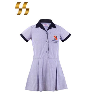 China Kids School Uniform Formal Badges Design For Girls Maid Skirt Tracksuit Logo Pictures for sale