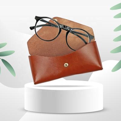 China Vegetable Tanned New Design Sun Glass Back Case Leather Multifunction Protective Credit Card Slot Custom Sunglasses Case With Chain Hole for sale