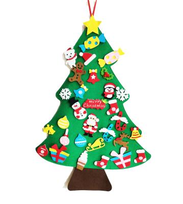 China Christamas DIY Decoration Felt Christmas Tree Kids Christmas Pine Felt Christmas Tree Ornament Decoraiton for sale