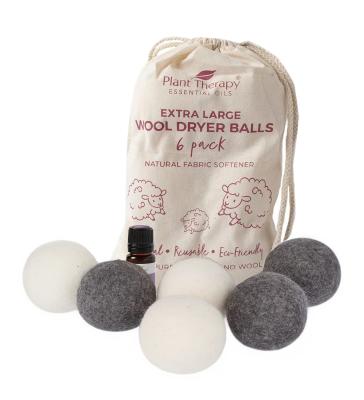 China Cleaning LAVENDER Scented 6 Pack XL 7.5 Cm Australian Nature 100% Organic Pure Wool Dryer Ball With Cotton Bag Packing for sale