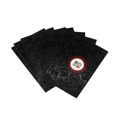 China Custom Luxury Black Gold Foil Recycled Packaging Items Business Card Printing for sale