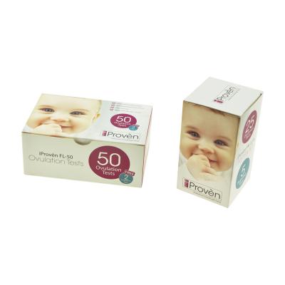 China Recycled Materials Left Hand Ovulation Mommy Test Packaging Box Export To USA for sale