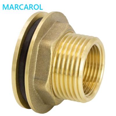 China MARCAROL Garden Barrel Tank End Brass Screw Connection Water Tank Connector 3/4x1