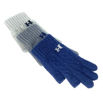 China Fashion Hand Warmers Mitten Touch Screen Jacquard Soft High Quality Winter For Unisex Adult Knitted Glove for sale