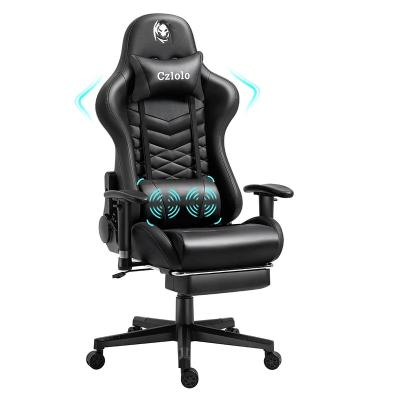 China (Height)Adjustable Massage Gaming Chair With Footrest Ergonomic Computer Office Chair Packing Style Adjustable Armrests Easy Assembly for sale