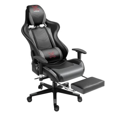 China Massage Racing Style Massage Gaming Chair With Extended Footrest High Back Computer Gaming Chair With Lumbar Support And Headrest for sale