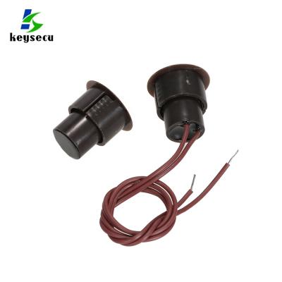 China Keysecu Security Alarm Sensor Wired Brown Magnetic Door Window Contact Sensor Intrusion Detector for sale