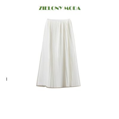 China Breathable skirt slightly finely pleated skirts female in the long skirt of the large size elegant temperament exhibition a word for sale