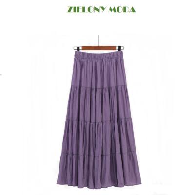 China Breathable splicing cotton and linen skirts the pure and fresh and the line skirt a line of the large size joker full-lined dress casual dress for sale