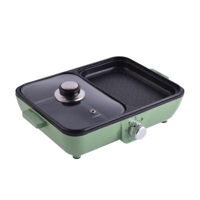 China Household Outdoor Multifunctional Electric Barbecue Hot Pot Oven Shabu-shabu-shabu-shabu Cooking Pot for sale