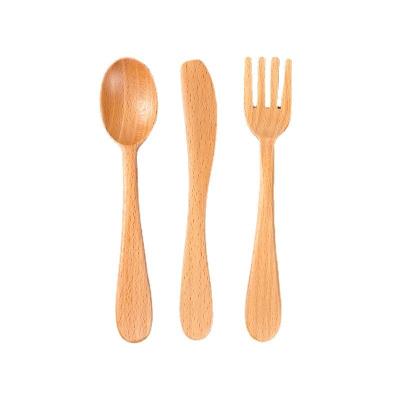 China Sustainable 100% Compostable Biodegradable Wholesale Eco Friendly  Travel Wooden Cutlery Spoon Knife Set Fork Wood Cutlery for sale