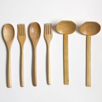 China Sustainable Eco-Friendly reusable wood straw knife spoon fork chopsticks sets wooden travel camping portable cutlery set for sale