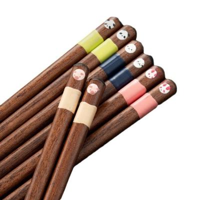 China Sustainable High quality customizable bulk cheap Japanese and Korean printing reusable bamboo and wood sushi chopsticks for sale