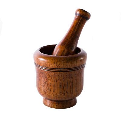 China Sustainable Garlic Crusher Wooden Mortar and Pestle Set Kitchen Gadget for Seasonings Pastes for sale